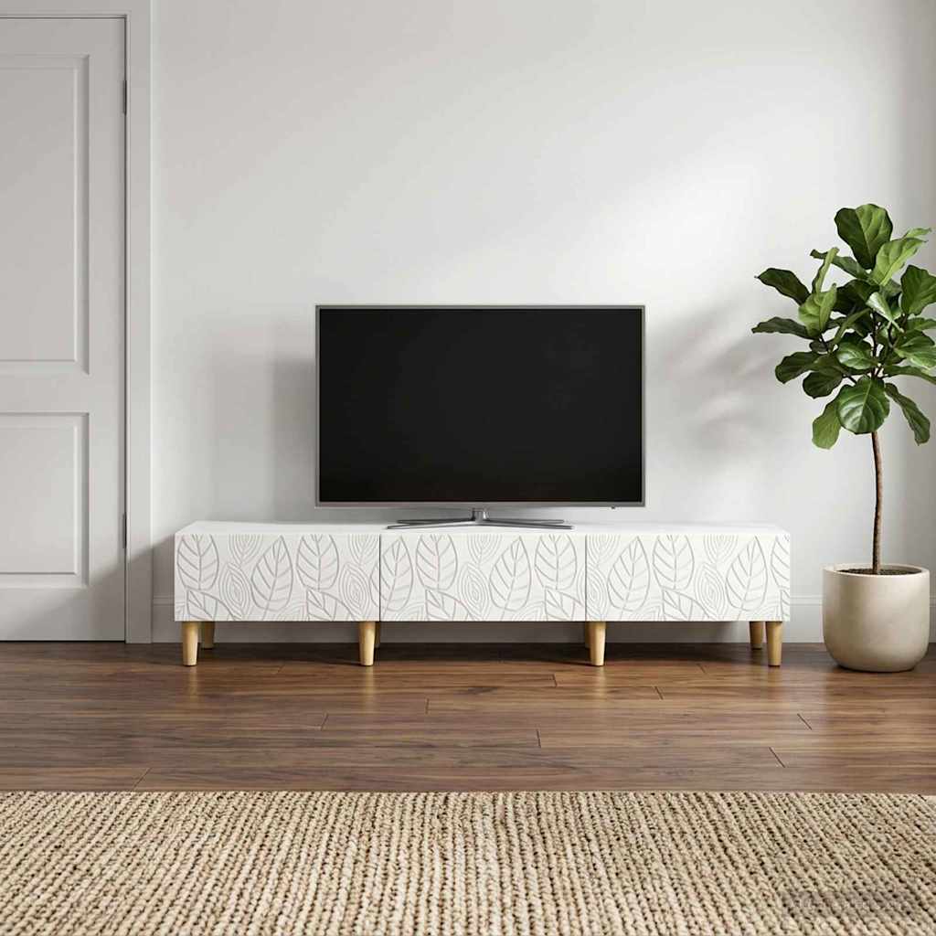 TV Cabinet 147 x 34.5 x 30 cm Engineered Wood White
