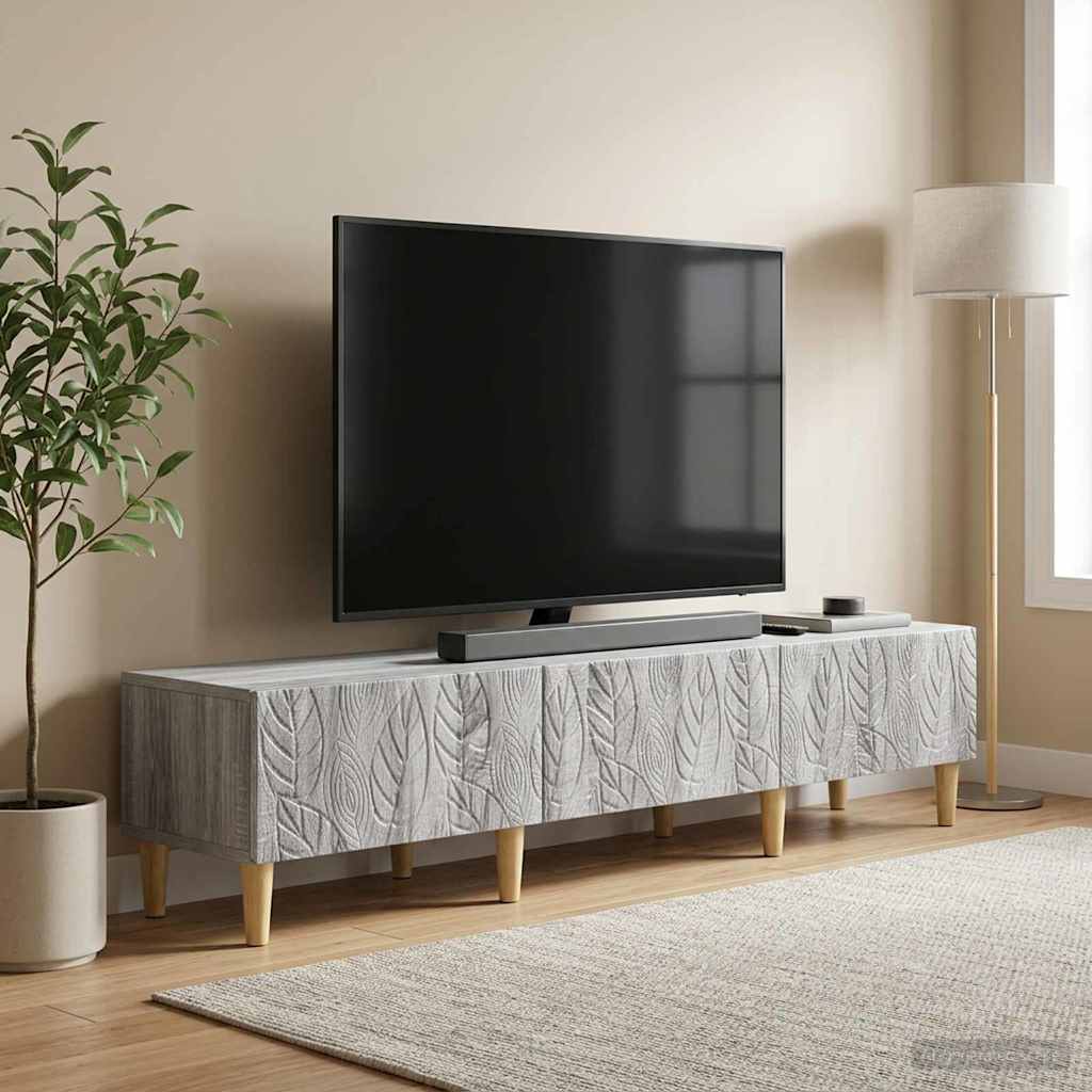 TV Cabinet 147 x 34.5 x 30 cm Engineered Wood Grey sonoma