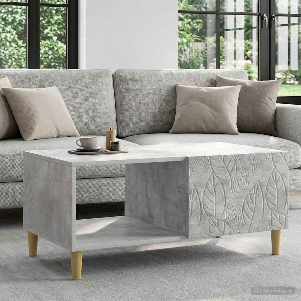 Coffee Table 90 x 50 x 40 cm Engineered Wood Concrete grey
