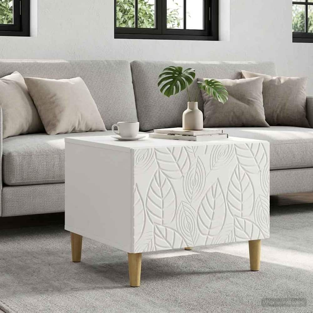 Coffee Table 50 x 49 x 40 cm Engineered Wood White