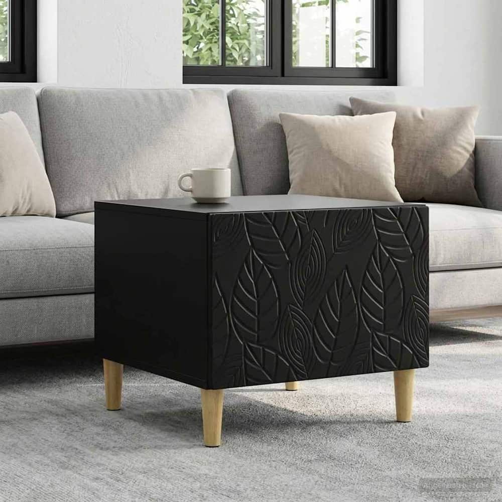 Coffee Table 50 x 49 x 40 cm Engineered Wood Black