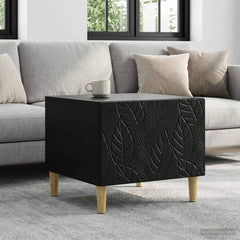 Coffee Table 50 x 49 x 40 cm Engineered Wood Black