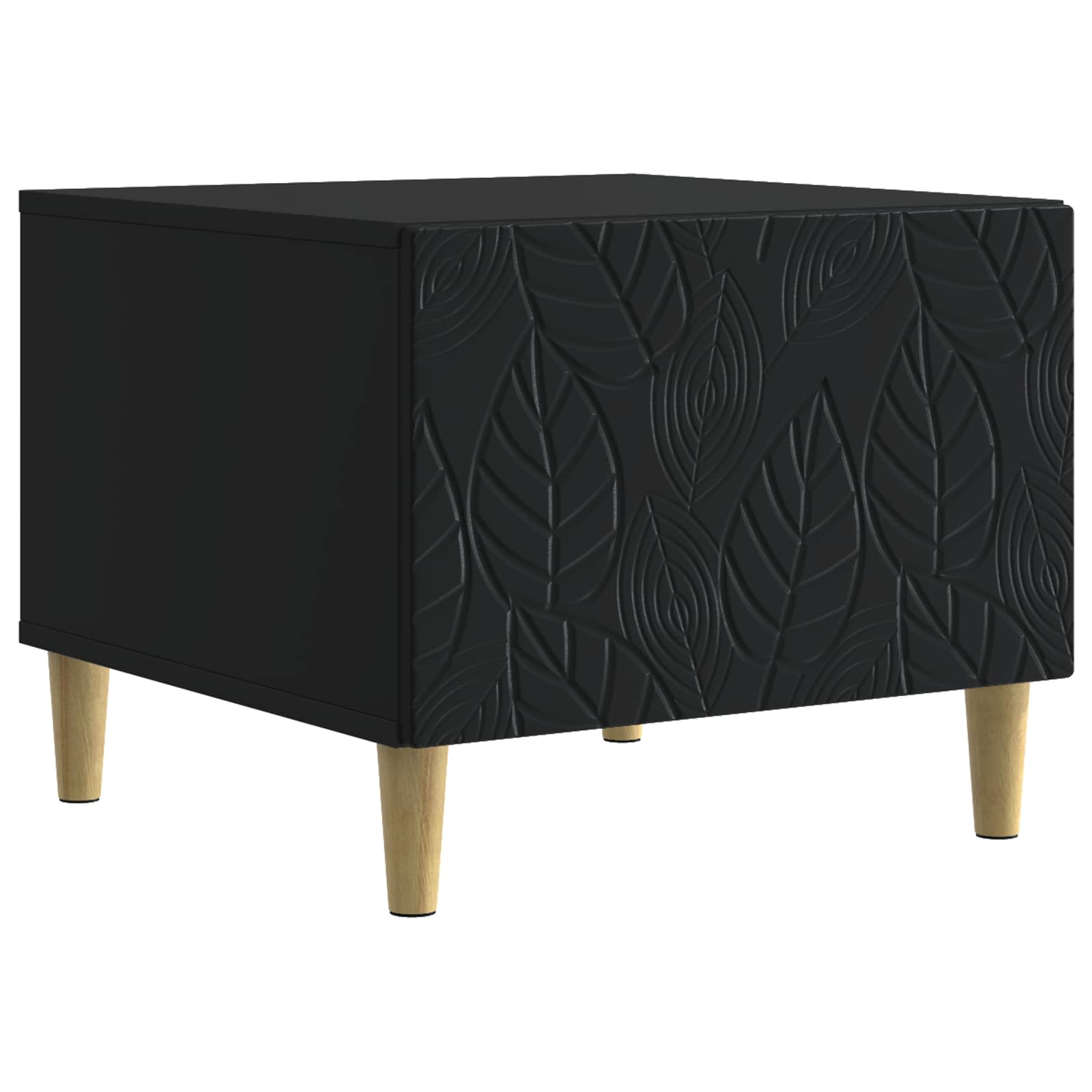 vidaXL Coffee Table Black 50 x 49 x 40 cm Engineered Wood 2