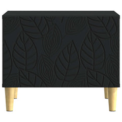 vidaXL Coffee Table Black 50 x 49 x 40 cm Engineered Wood 4