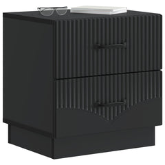 vidaXL Bedside Cabinet 2 pcs Black 43 x 34.5 x 44.5 cm Engineered Wood 3