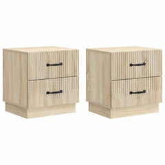 vidaXL Bedside Cabinet 2 pcs Sonoma Oak 43 x 34.5 x 44.5 cm 2
