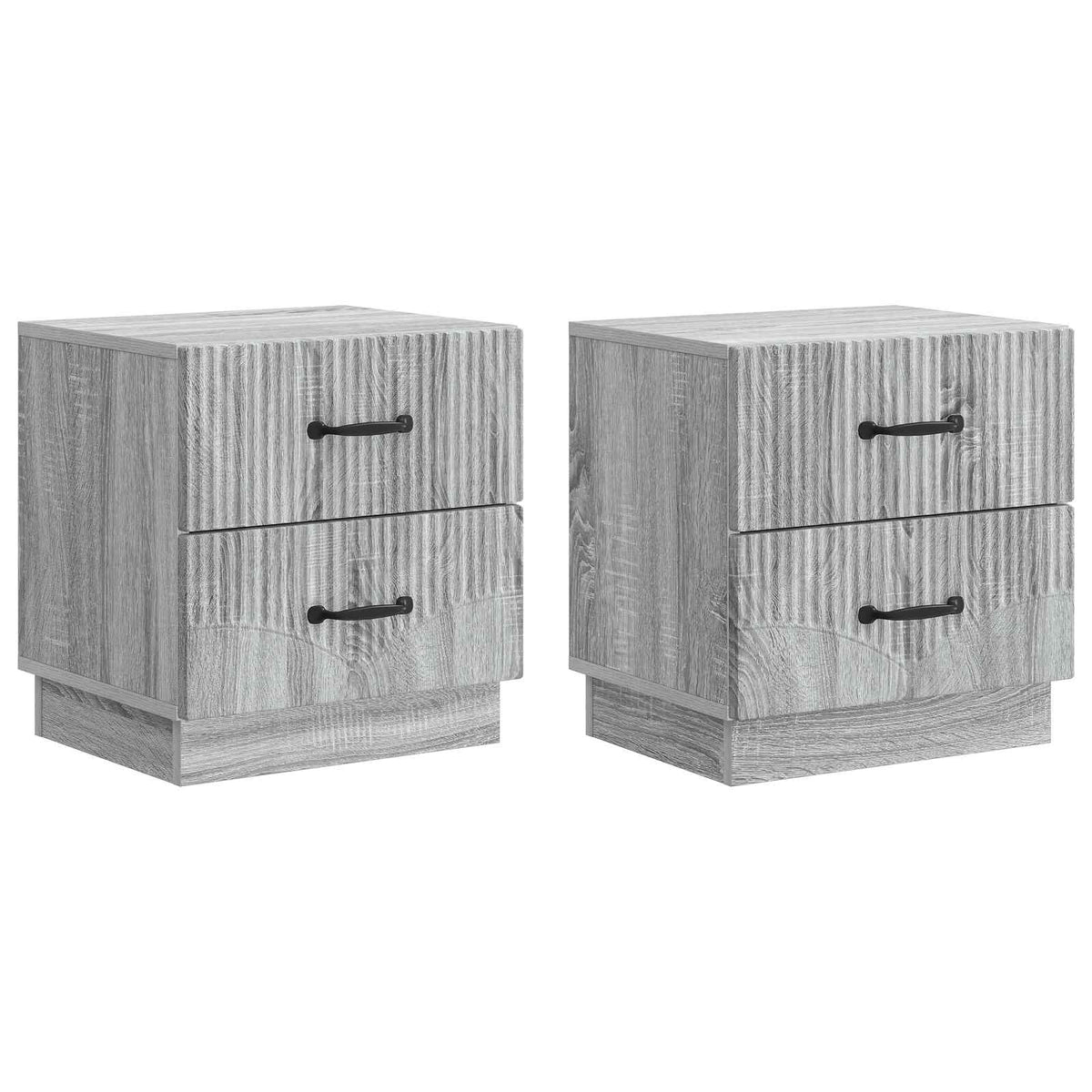 vidaXL Bedside Cabinet 2 pcs Grey Sonoma 43 x 34.5 x 44.5 cm 2