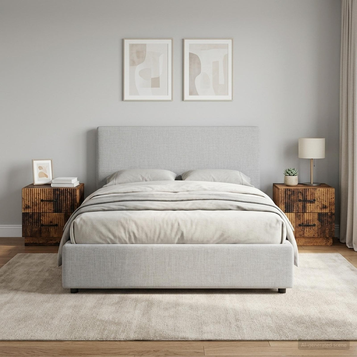 vidaXL Bedside Cabinet 2 pcs Old Wood 43 x 34.5 x 44.5 cm 1
