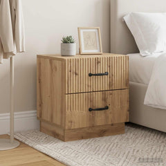 vidaXL Bedside Cabinet 2 pcs Artisan Oak 43 x 34.5 x 44.5 cm 4