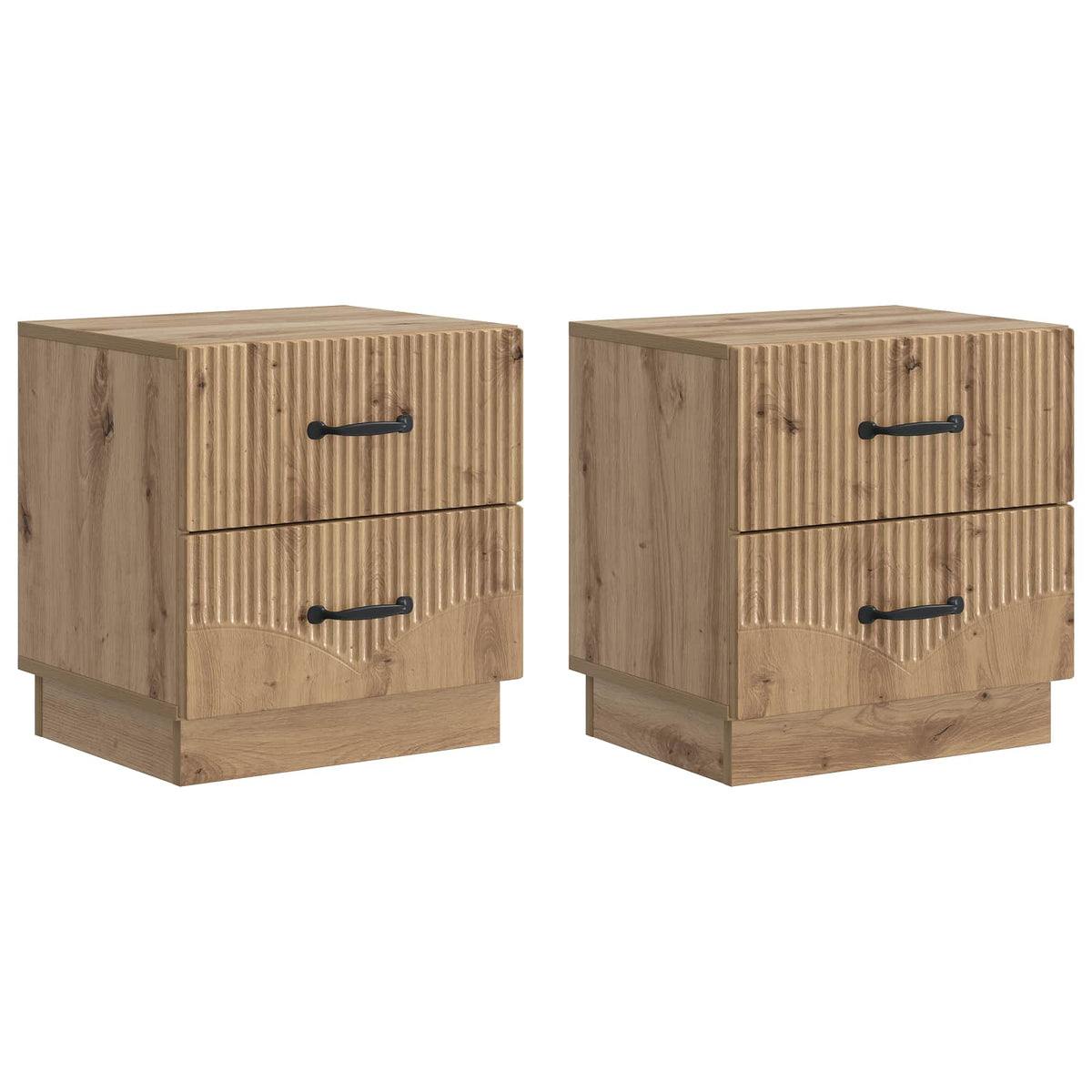 vidaXL Bedside Cabinet 2 pcs Artisan Oak 43 x 34.5 x 44.5 cm 2