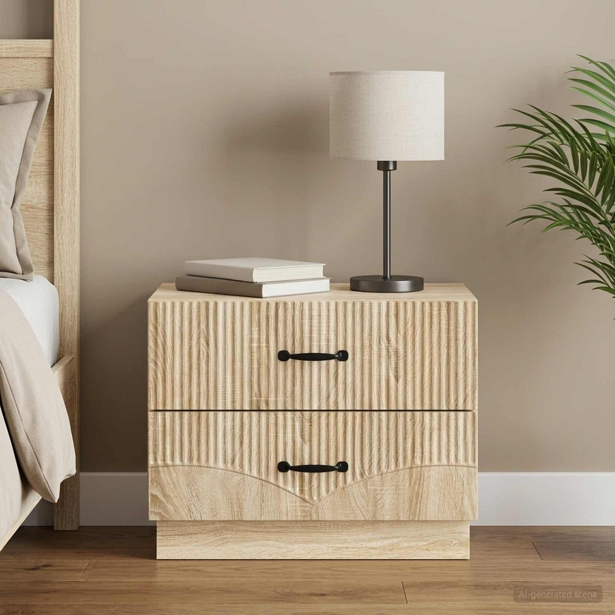 Bedside Cabinet Engineered Wood in Sonoma Oak