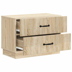 vidaXL Bedside Cabinet Sonoma Oak 62 x 34.5 x 44.5 cm Engineered Wood 4