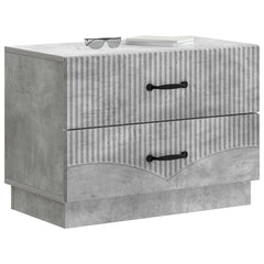 vidaXL Bedside Cabinet Concrete Grey 62 x 34.5 x 44.5 cm 3