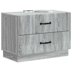 vidaXL Bedside Cabinet Grey Sonoma 62 x 34.5 x 44.5 cm Engineered Wood 3