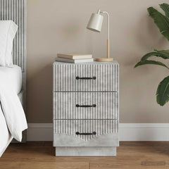 Bedside Cabinet 43 x 41 x 63.5 cm Engineered Wood Concrete grey