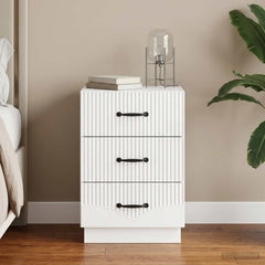 Bedside Cabinet 43 x 41 x 63.5 cm Engineered Wood High gloss white