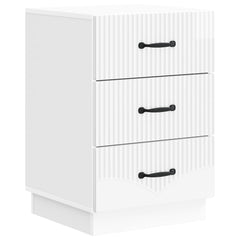 Bedside Cabinet 43 x 41 x 63.5 cm Engineered Wood High gloss white
