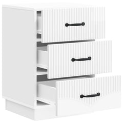 Bedside Cabinet 43 x 41 x 63.5 cm Engineered Wood High gloss white
