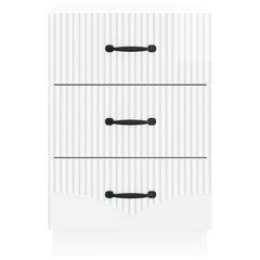Bedside Cabinet 43 x 41 x 63.5 cm Engineered Wood High gloss white