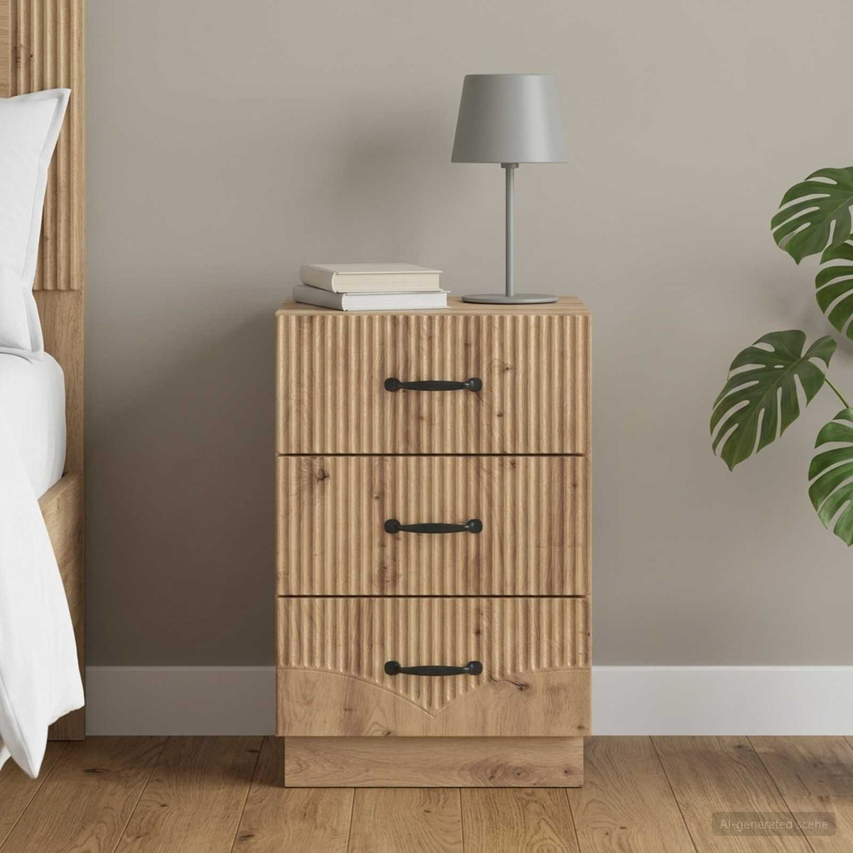 Bedside Cabinet 43 x 41 x 63.5 cm Engineered Wood Artisan oak