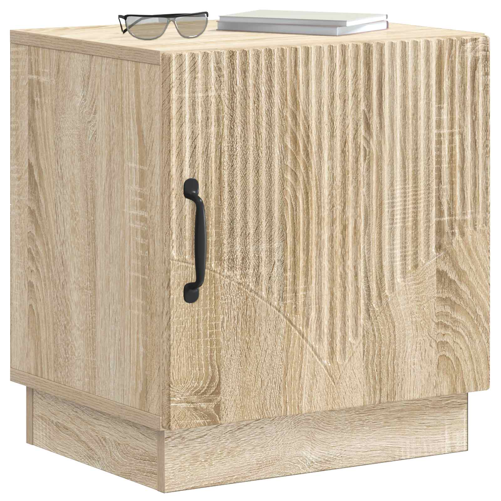 vidaXL Bedside Table Sonoma Oak 43 x 34.5 x 47 cm Engineered Wood 3