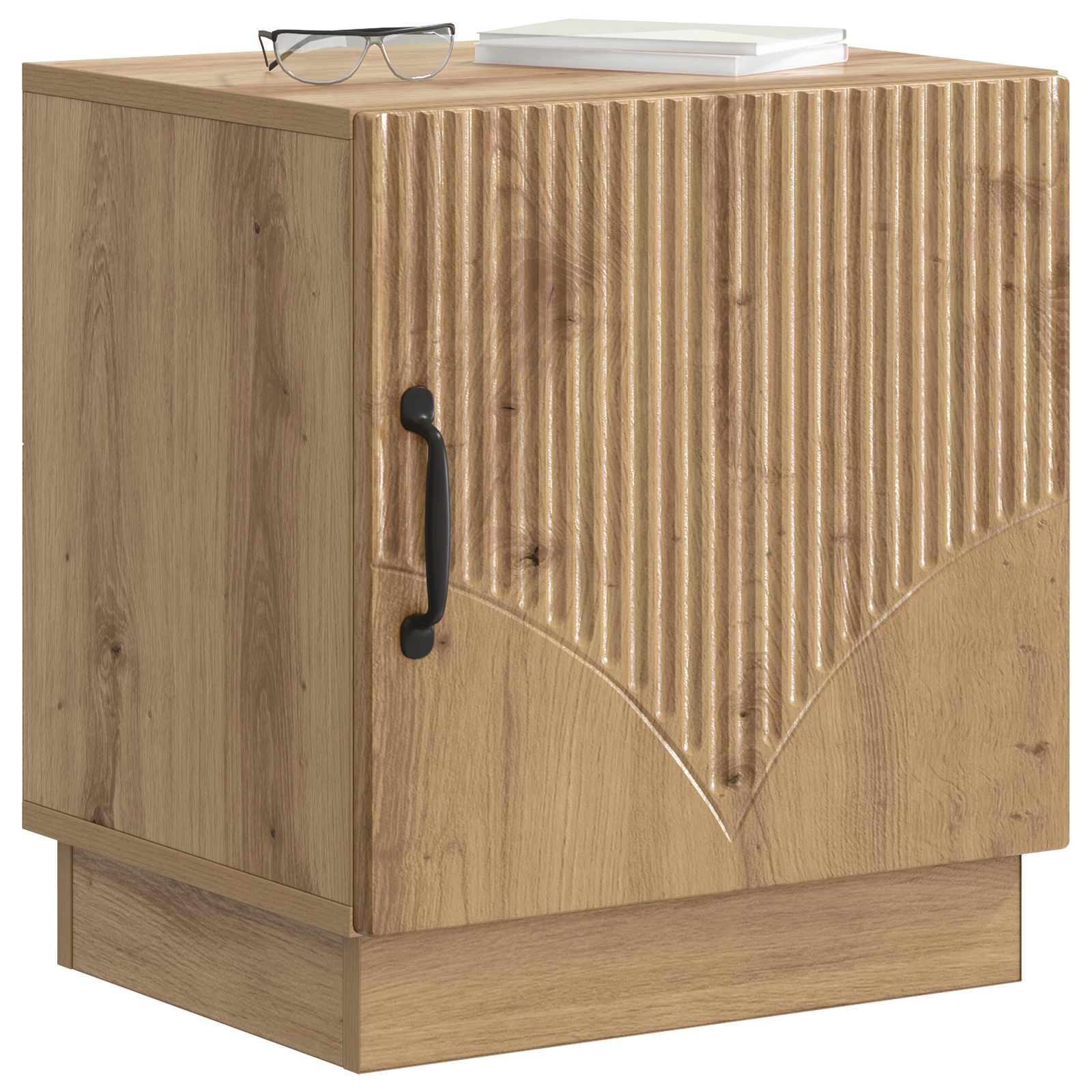 vidaXL Bedside Table Artisian Oak 43 x 34.5 x 47 cm Engineered Wood 3