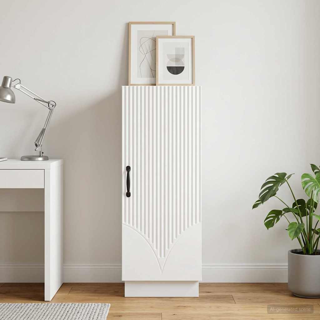 Sideboard 33 x 34.5 x 87 cm Engineered Wood White