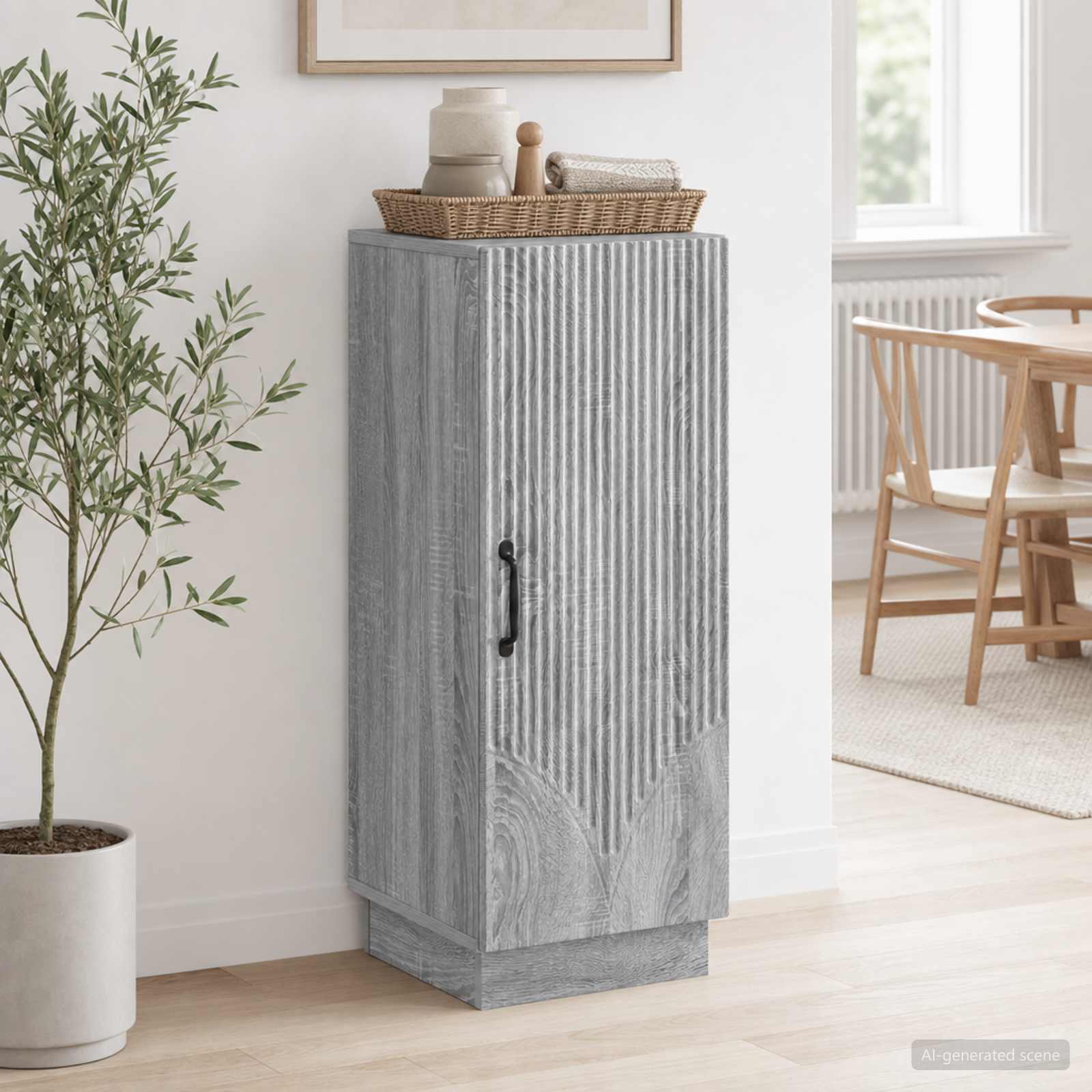 vidaXL Sideboard Grey Sonoma 33 x 34.5 x 87 cm Engineered Wood 1