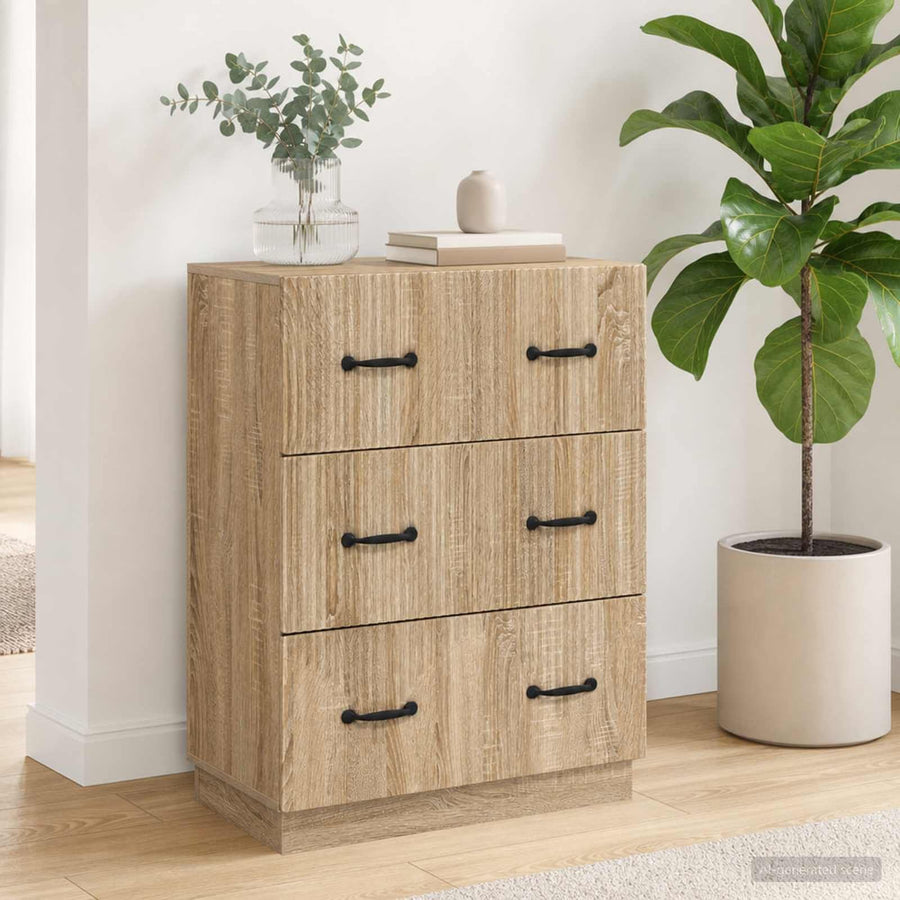 Drawer Cabinet Sonoma Oak Engineered Wood