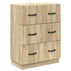 vidaXL Drawer Cabinet Sonoma Oak 66 x 34.5 x 87 cm Engineered Wood 2
