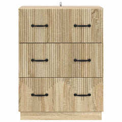 vidaXL Drawer Cabinet Sonoma Oak 66 x 34.5 x 87 cm Engineered Wood 6