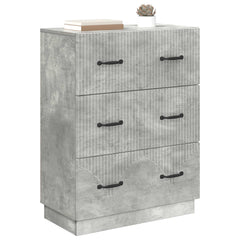 vidaXL Drawer Cabinet Concrete Grey 66 x 34.5 x 87 cm Engineered Wood 3