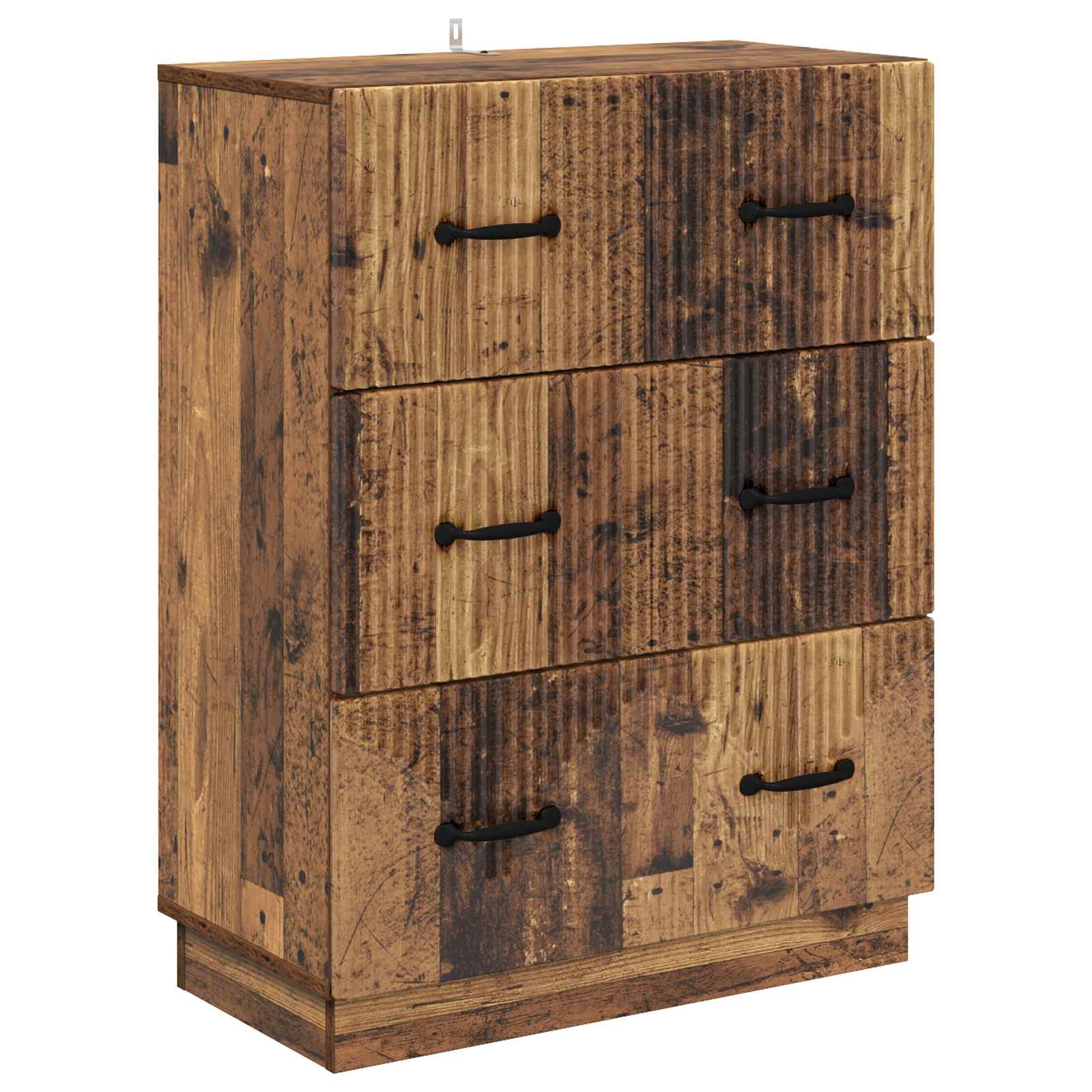 vidaXL Drawer Cabinet Old Wood 66 x 34.5 x 87 cm Engineered Wood 2