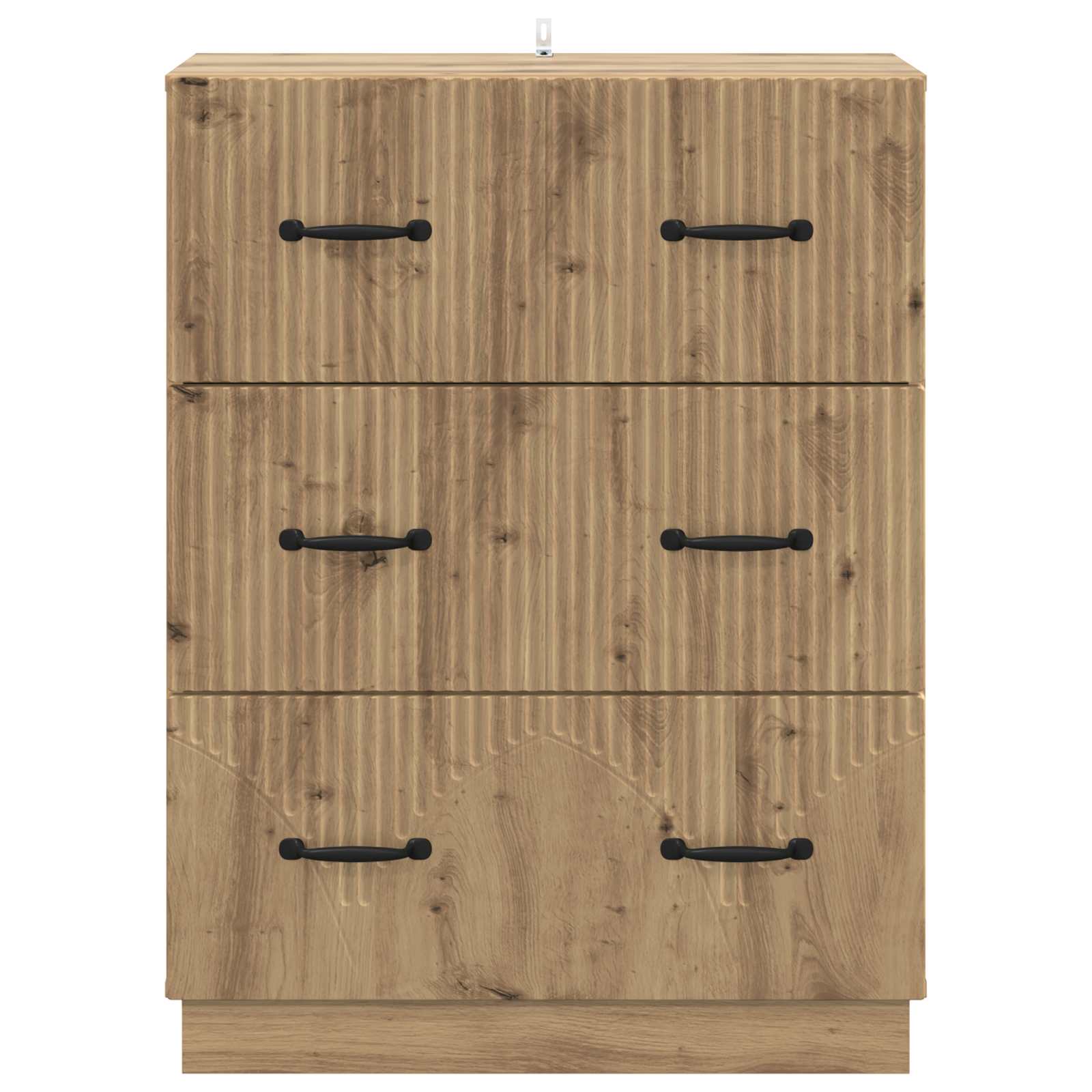 vidaXL Drawer Cabinet 66 x 34.5 x 87 cm Engineered Wood Artisan Oak 6