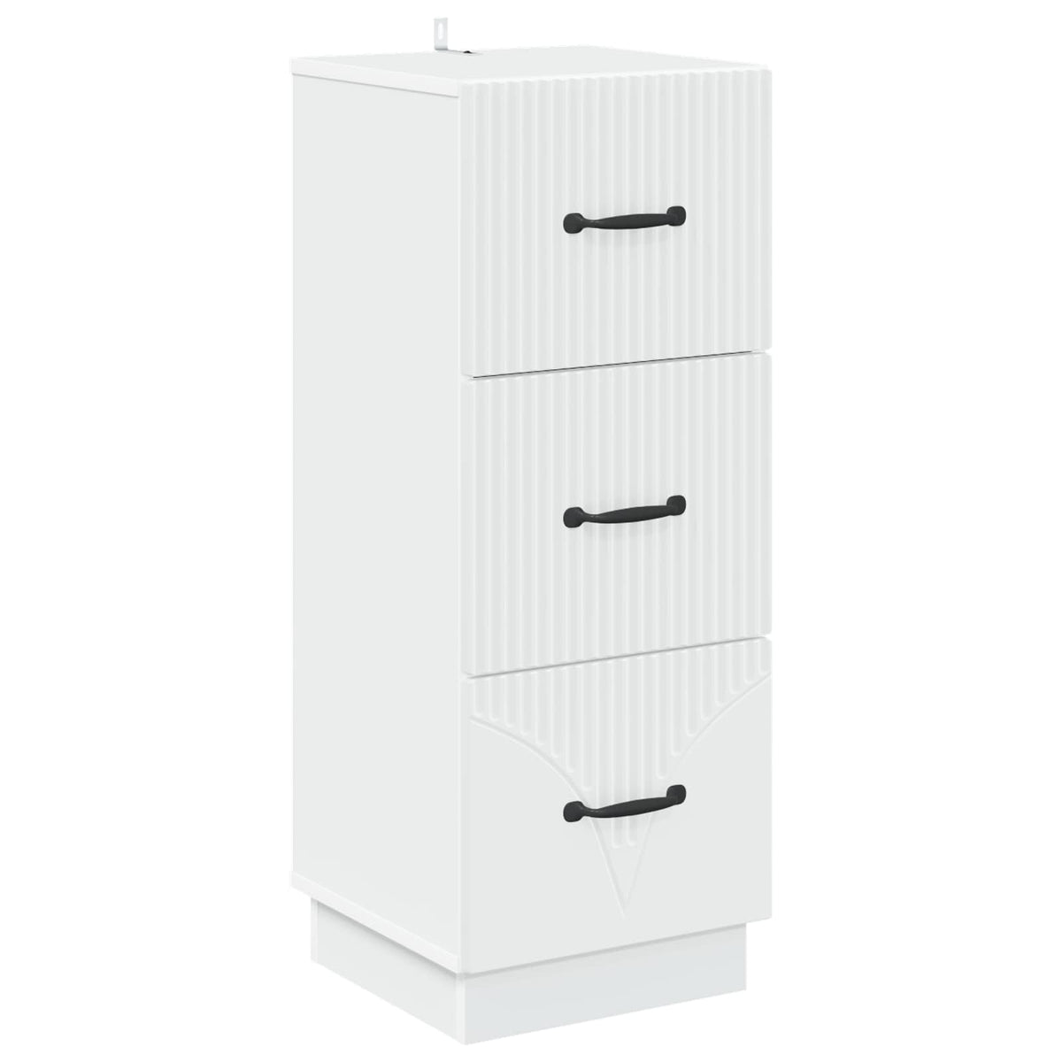 Drawer Cabinet White Engineered Wood, image 2