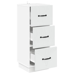 Drawer Cabinet White Engineered Wood, image 5