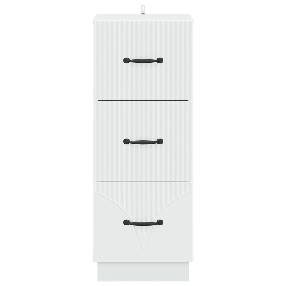 Drawer Cabinet White Engineered Wood, image 6
