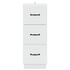 Drawer Cabinet White Engineered Wood, image 6