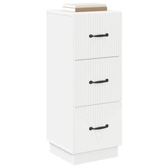 Drawer Cabinet White Engineered Wood, image 3