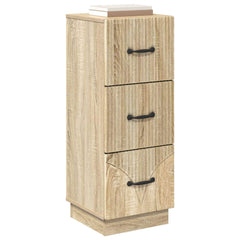 vidaXL Drawer Cabinet 33 x 34.5 x 87 cm Engineered Wood Sonoma Oak 3