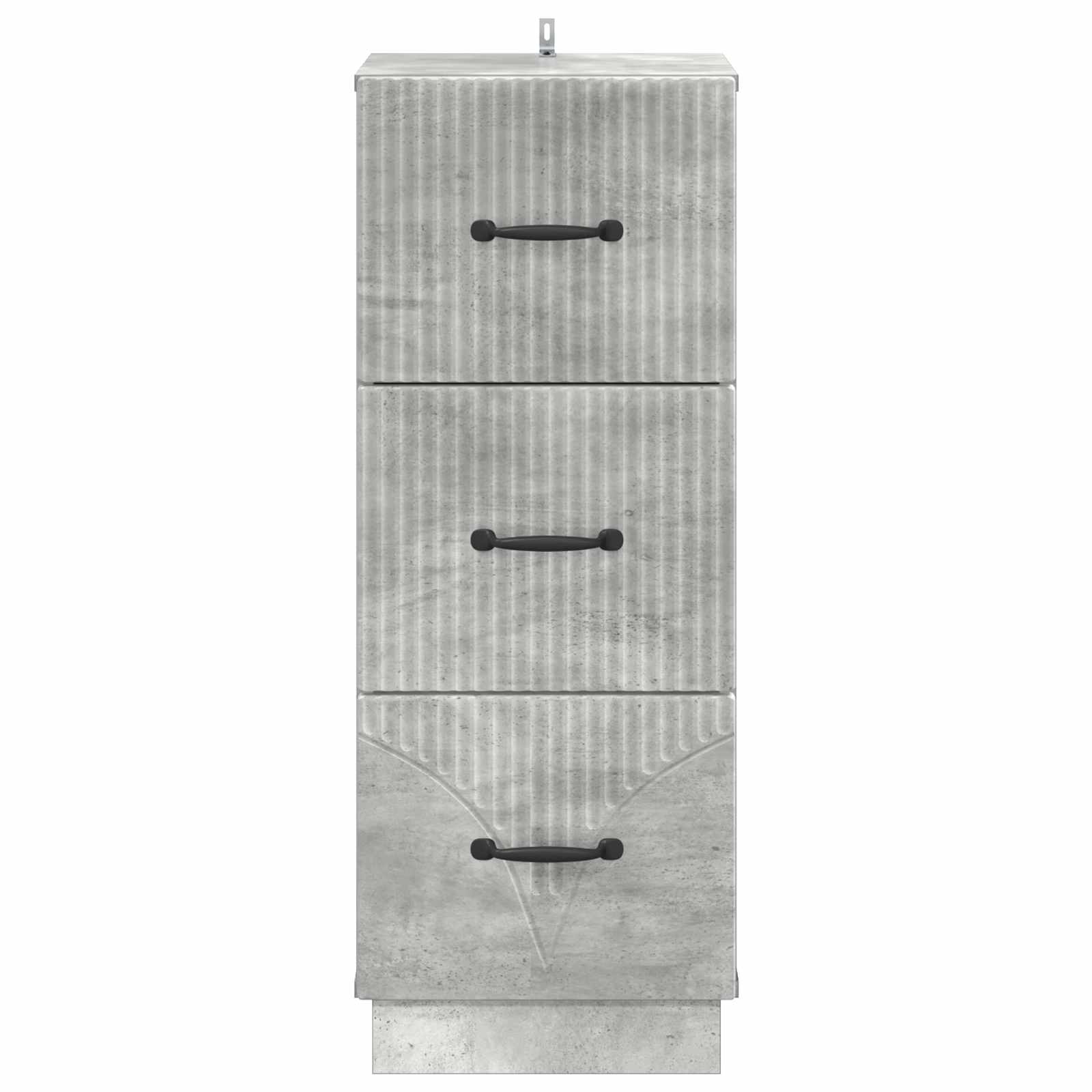 vidaXL Drawer Cabinet 33 x 34.5 x 87 cm Engineered Wood Concrete Grey 6