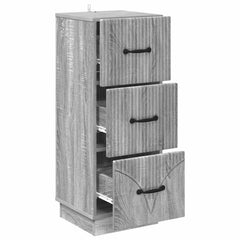 vidaXL Drawer Cabinet 33 x 34.5 x 87 cm Engineered Wood Grey Sonoma 5