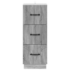 vidaXL Drawer Cabinet 33 x 34.5 x 87 cm Engineered Wood Grey Sonoma 6