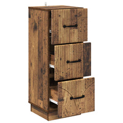 vidaXL Drawer Cabinet 33 x 34.5 x 87 cm Engineered Wood Old Wood 5