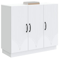 Sideboard 89 x 34.5 x 77 cm Engineered Wood White