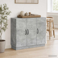 Sideboard 89 x 34.5 x 77 cm Engineered Wood Concrete grey