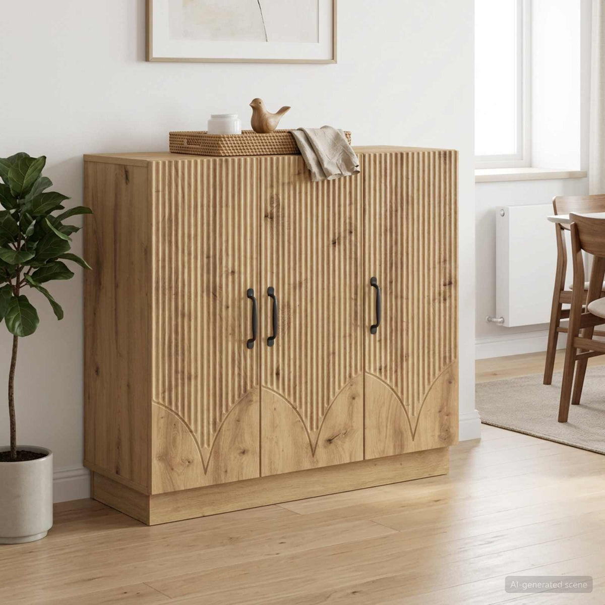 Sideboard 89 x 34.5 x 77 cm Engineered Wood Artisan oak