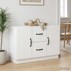 Sideboard 89 x 34.5 x 57 cm Engineered Wood White