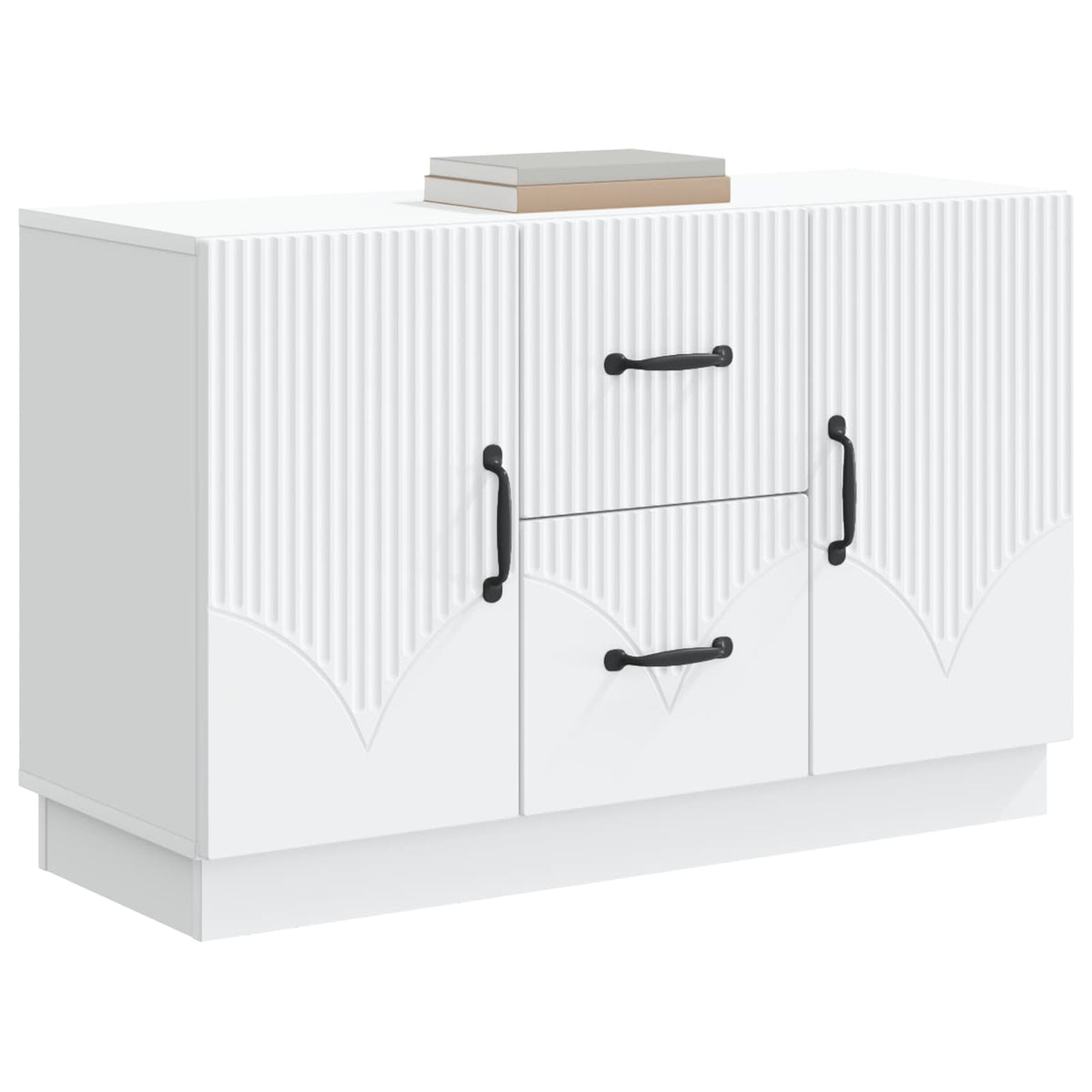 Sideboard 89 x 34.5 x 57 cm Engineered Wood White