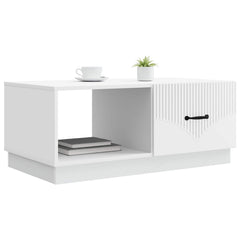 vidaXL Coffee Table White 90 x 50 x 37 cm Engineered Wood 3